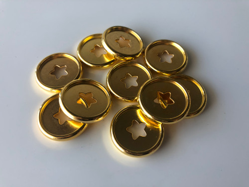 Plastic Planner Discs - Small (28mm) - Gold - Stars - Set of 11